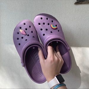 Purple Crocs with Jiblets
